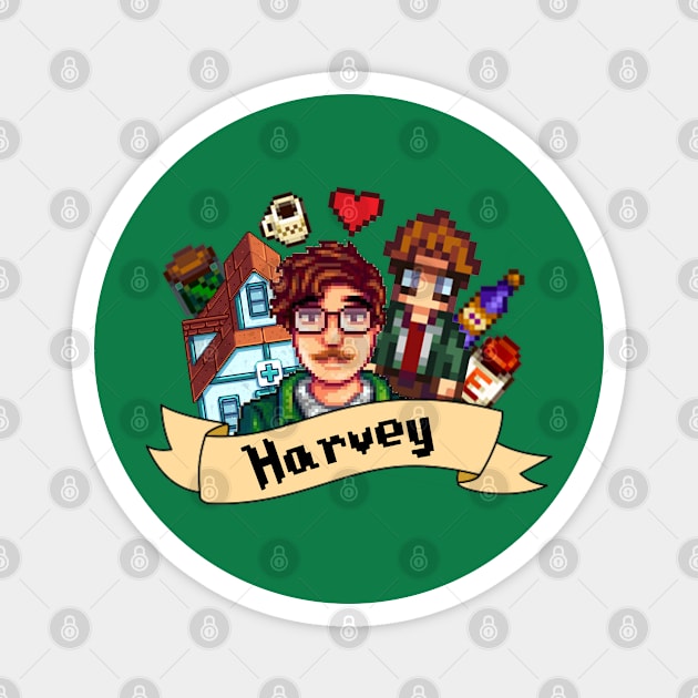 Harvey Stardew Valley Magnet by LavenderLilypad